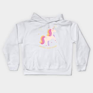 Follow Your Dream Unicorn with Stars Kids Hoodie